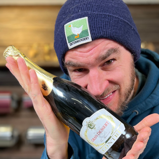 Champagner Flasche dekorieren