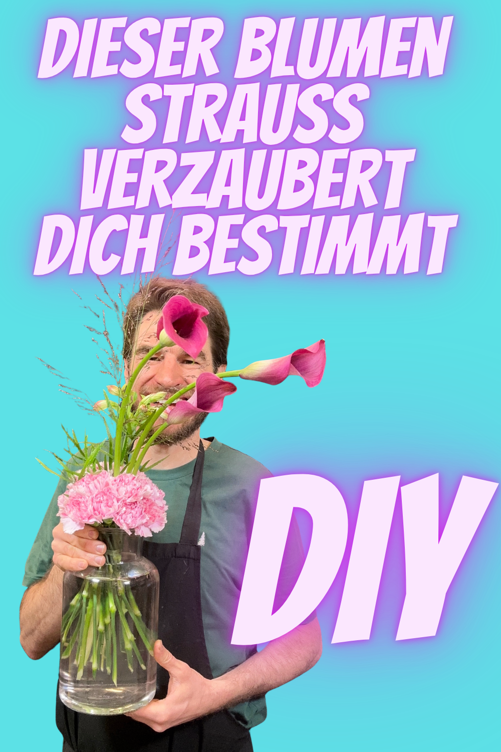 Exklusiver Blumenstrauß mit Calla und Nelken selber gebunden – elegante DIY Wohnzimmer Deko