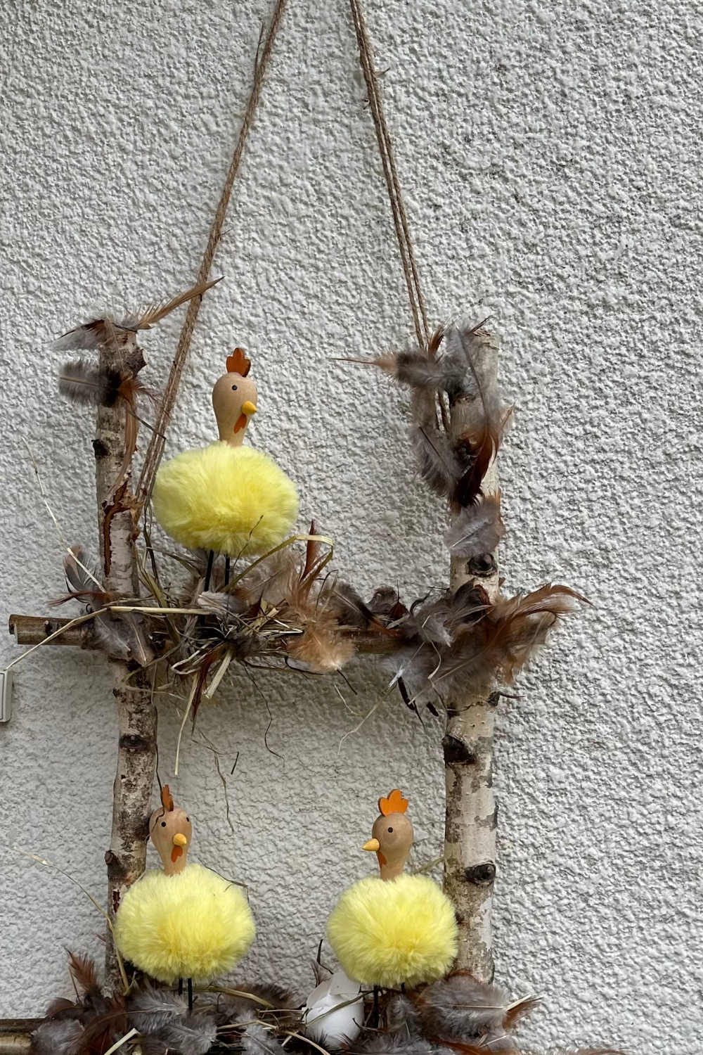 Basteln mit naturmaterialien - Osterdeko Idee zum selber machen