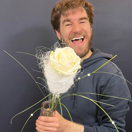 Rose mit wenig handgriffen ausdekorieren